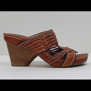 Frye Boots Brown Leather Heels Brazil SIZE 7.5M